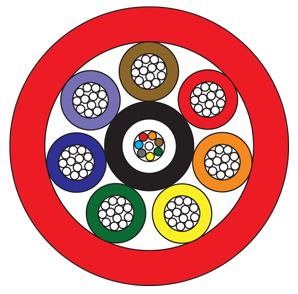 Hybrid cable, single mode/multi mode - Type 3744